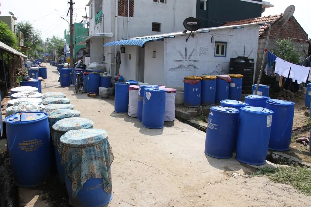 The people of the village are worried about drinking water
